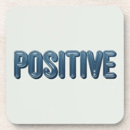 Posavasos Blue Positive Afirmation White Coaster