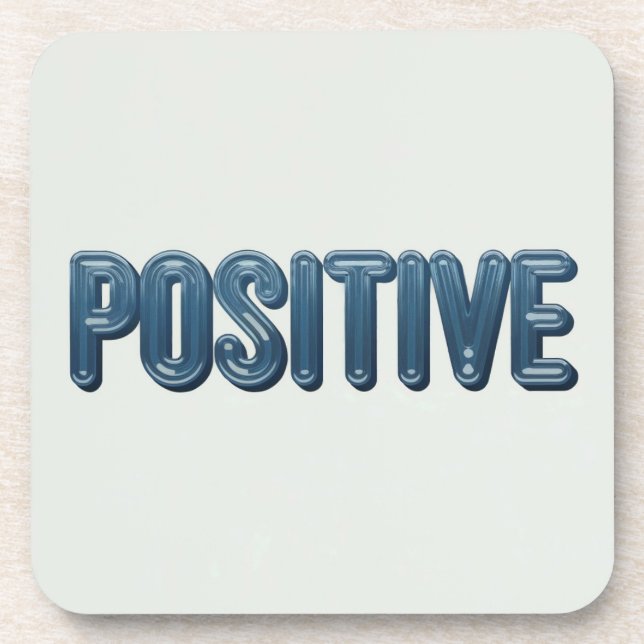 Posavasos Blue Positive Afirmation White Coaster (Frente)