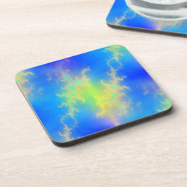 Posavasos Blue Sky y Golden Yellow Lightning Bolts