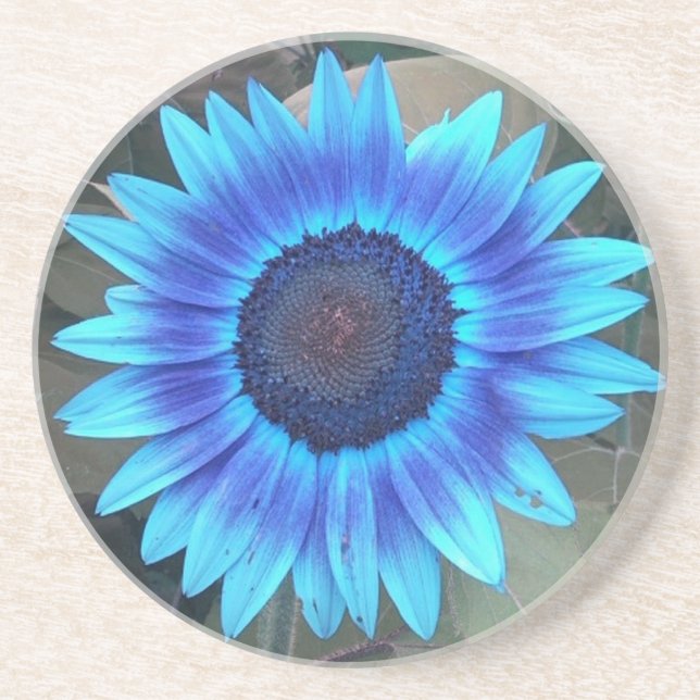 Posavasos Blue Sunflower Coaster (Frente)