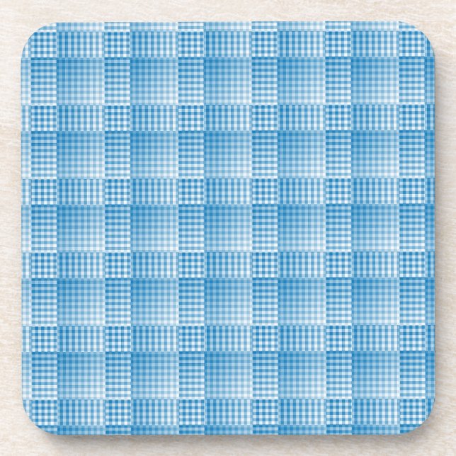 Posavasos Blue White Checker Abstract Pattern (Frente)
