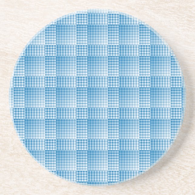 Posavasos Blue White Checker Abstract Pattern (Frente)