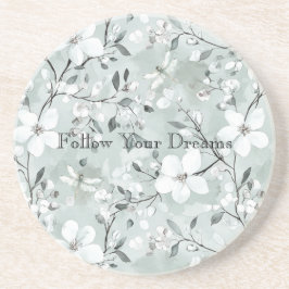 Posavasos Blue White Floral Dragonflies