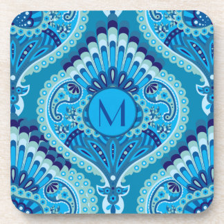 Posavasos Blueish - Feathered Paisley