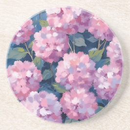 Posavasos Blush Pink Hydrangeas Floral