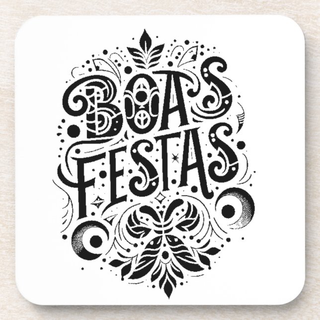 Posavasos Boas Festas (Frente)