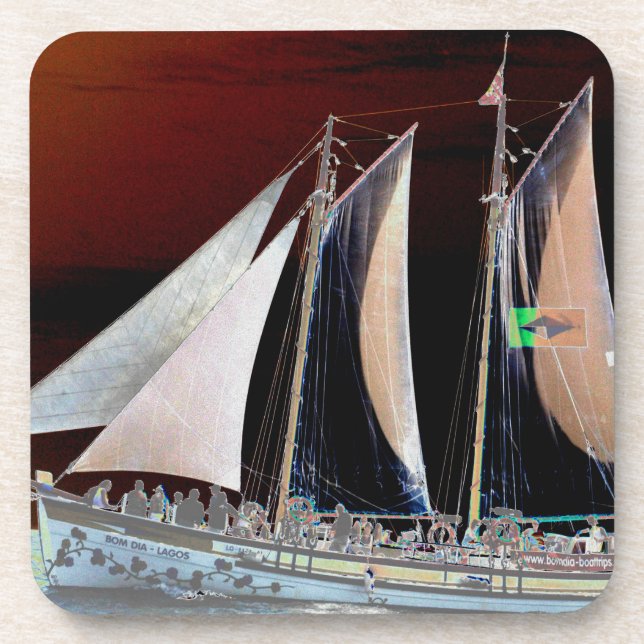 Posavasos Boats under Sail (Frente)