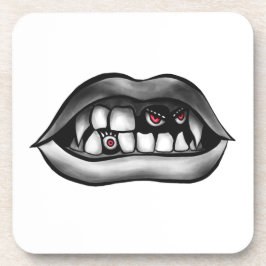 Posavasos Boca De Vampiro Con Fangs Y Criaturas Malvadas