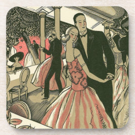 Posavasos Boda Art Déco Vintage, Primer Baile de Novios