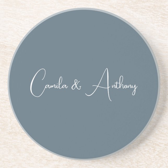 Posavasos Boda azul (Frente)