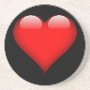Posavasos Boda de amor de moda del corazón rojo