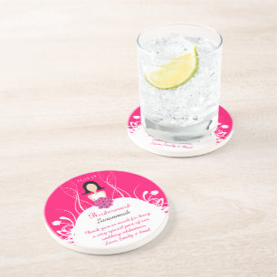 Posavasos Boda de la dama de honor de Fuchsia