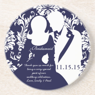 Posavasos Boda de la dama de honor de la Marina, señora novi