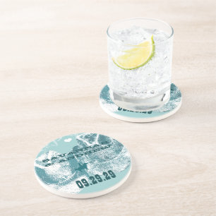 Posavasos Boda de la granja Bluestone Verde azulado Western