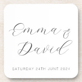 Posavasos Boda Elegante Personalizada