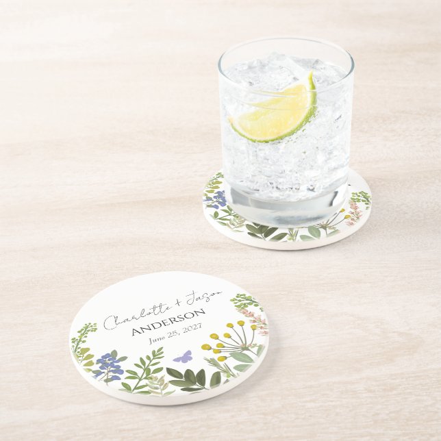 Posavasos Boda Evergreen Summer Garden (Lado)