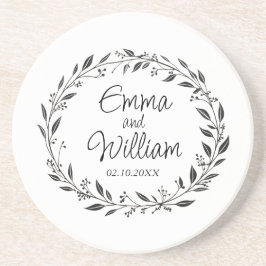 Posavasos Boda floral elegante