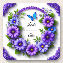 Posavasos Boda Floral Wreath