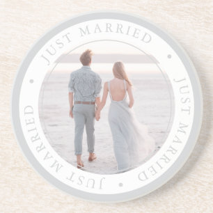 Posavasos boda fotográfico personalizado simple