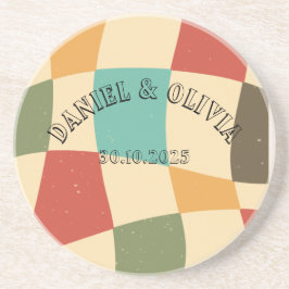 Posavasos Boda Minimalista colorido