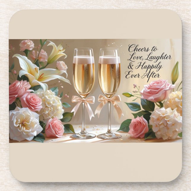 Posavasos Boda Monasterio de plástico duro (Frente)