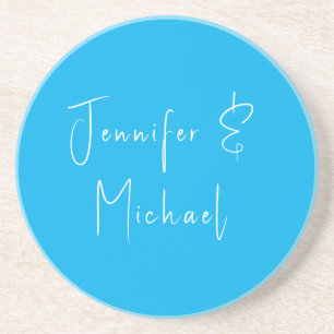 Posavasos Boda Profesional Clásico Sky Blue