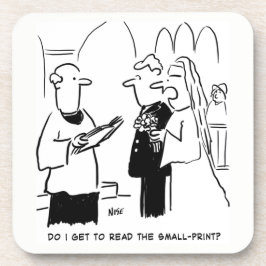 Posavasos Boda promete un pequeño Vicar y una Novia