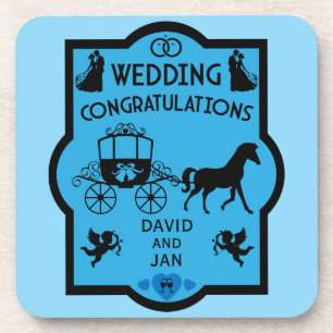 Posavasos Boda Romántico De Caballos Y Carros