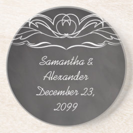 Posavasos Boda Slate Chalkboard