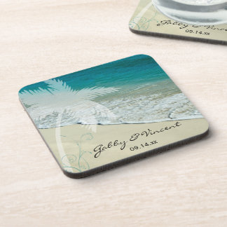 Posavasos Boda tropical de playa