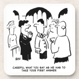 Posavasos Boda vota vicario y mejor hombre. Chiste gracioso 