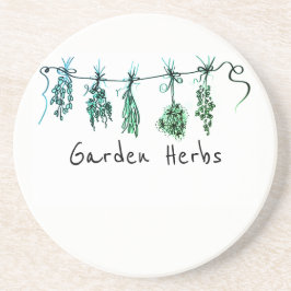 Posavasos Boho botánico de las hierbas del jardín