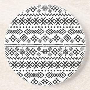 Posavasos Boho de arte tribal: sin costuras geométricas.