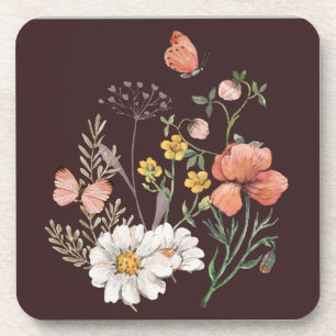 Posavasos Boho de flores silvestres botánicas