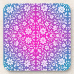 Posavasos Boho Floral Hard plastic coaster<br><div class="desc">Brighten up your table with this boho floral hard plastic coaster, featuring an eye-catching gradient of fuchsia, violet, and teal blue. The intricate white floral mandala design adds a touch of artistic charm, making it perfect for bohemian, eclectic, or modern decor. Durable and easy to clean, it’s a stylish way...</div>