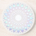 Posavasos Boho Floral Lotus Mandala<br><div class="desc">Diseño artístico único con Relieve metalizado falso lotus mandala. Gran diseño para un trabajador de energía,  asesor técnico de vida y más.</div>