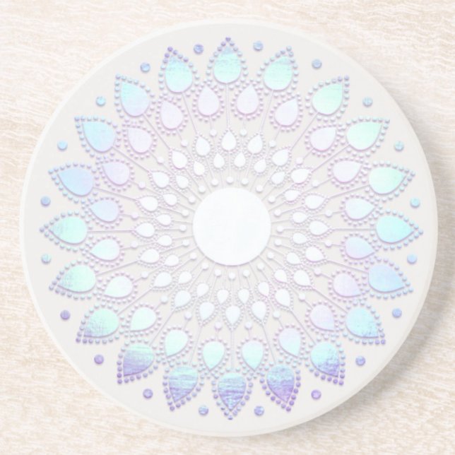 Posavasos Boho Floral Lotus Mandala (Subido por el creador)