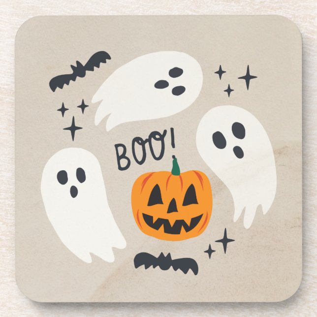 Posavasos Boho Halloween es un fantasma (Frente)