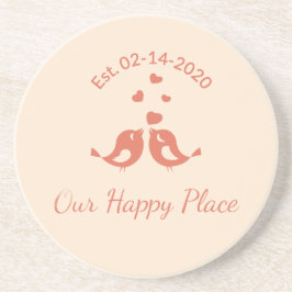 Posavasos Boho-style "Our Happy Place" decoration 