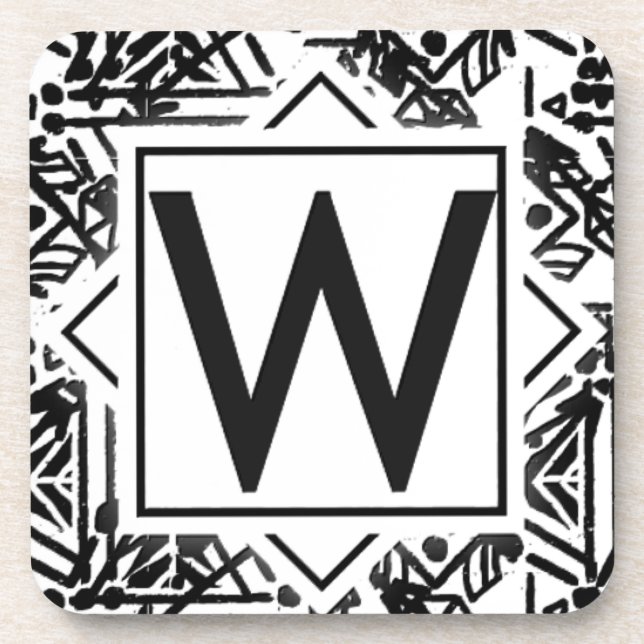 Posavasos Boho W Monograma (Frente)
