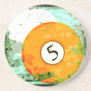 POSAVASOS BOLA DE BILLAR NÚMERO 5