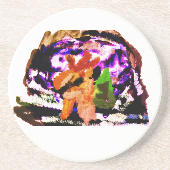 Posavasos Bola de cristal con nieve (Frente)