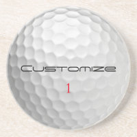Bola de golf con texto y número personalizados