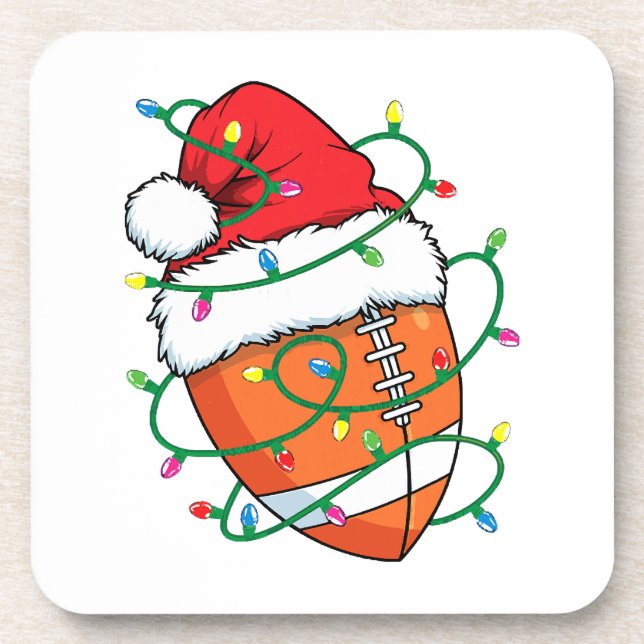 Posavasos Bola deportiva de Santa Fútbol Hombres Navidades (Frente)