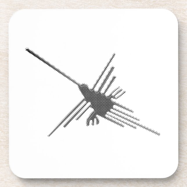 Posavasos Boletín de líneas de Nasca Hummingbird (Frente)
