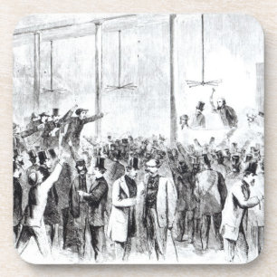 Posavasos Bolsa de la acción de Gallagher (grabado) (foto de