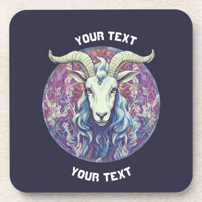 Posavasos BOLSA DE RÓTULO ZODIAC DE Capricornio PERSONALIZAD (Frente)