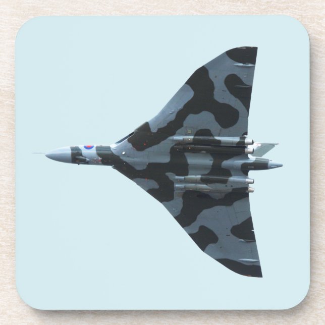 Posavasos Bombardero vulcano en vuelo (Frente)