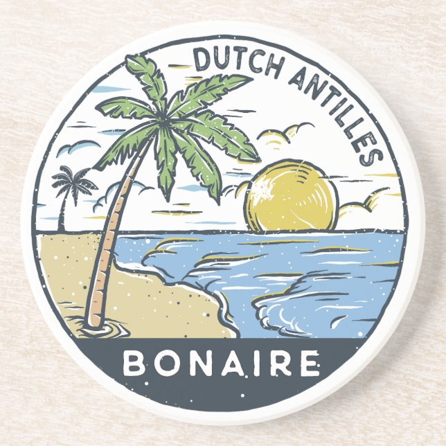 Posavasos Bonaire Dutch Antilles Vintage (Frente)
