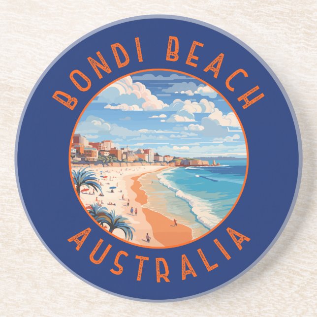 Posavasos Bondi Beach Australia Viaje con arte (Frente)